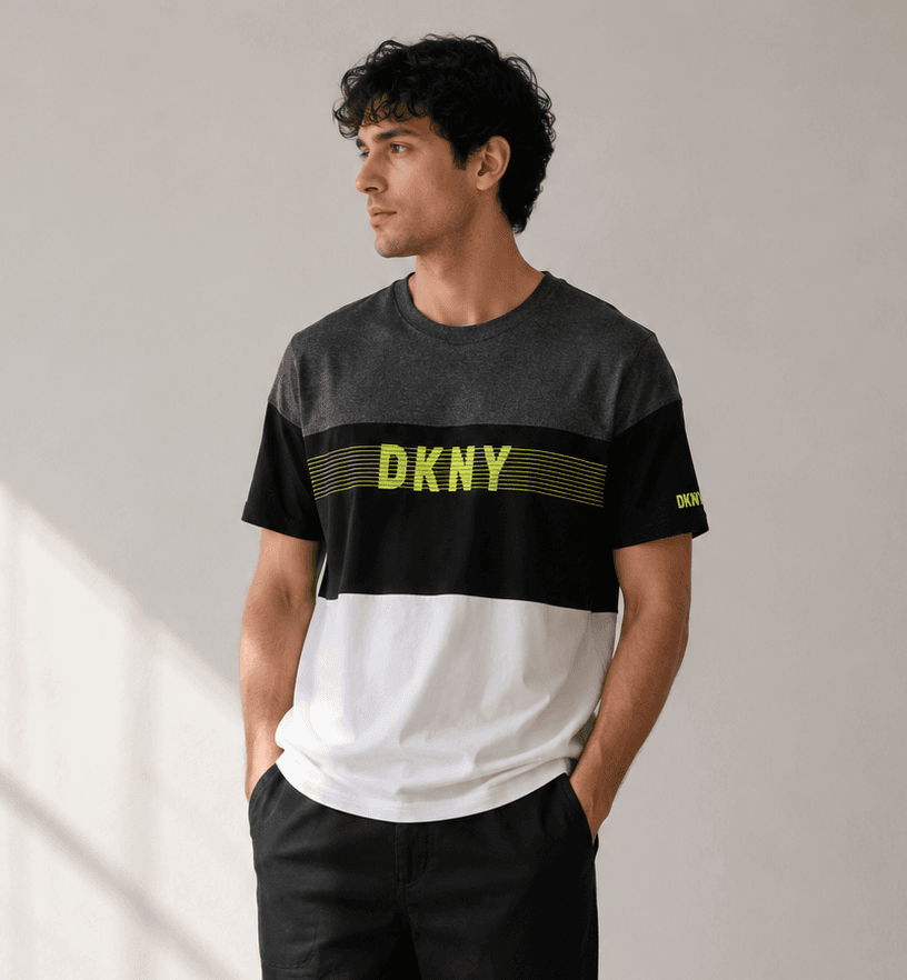 DKNY Colourblock Logo T-Shirt